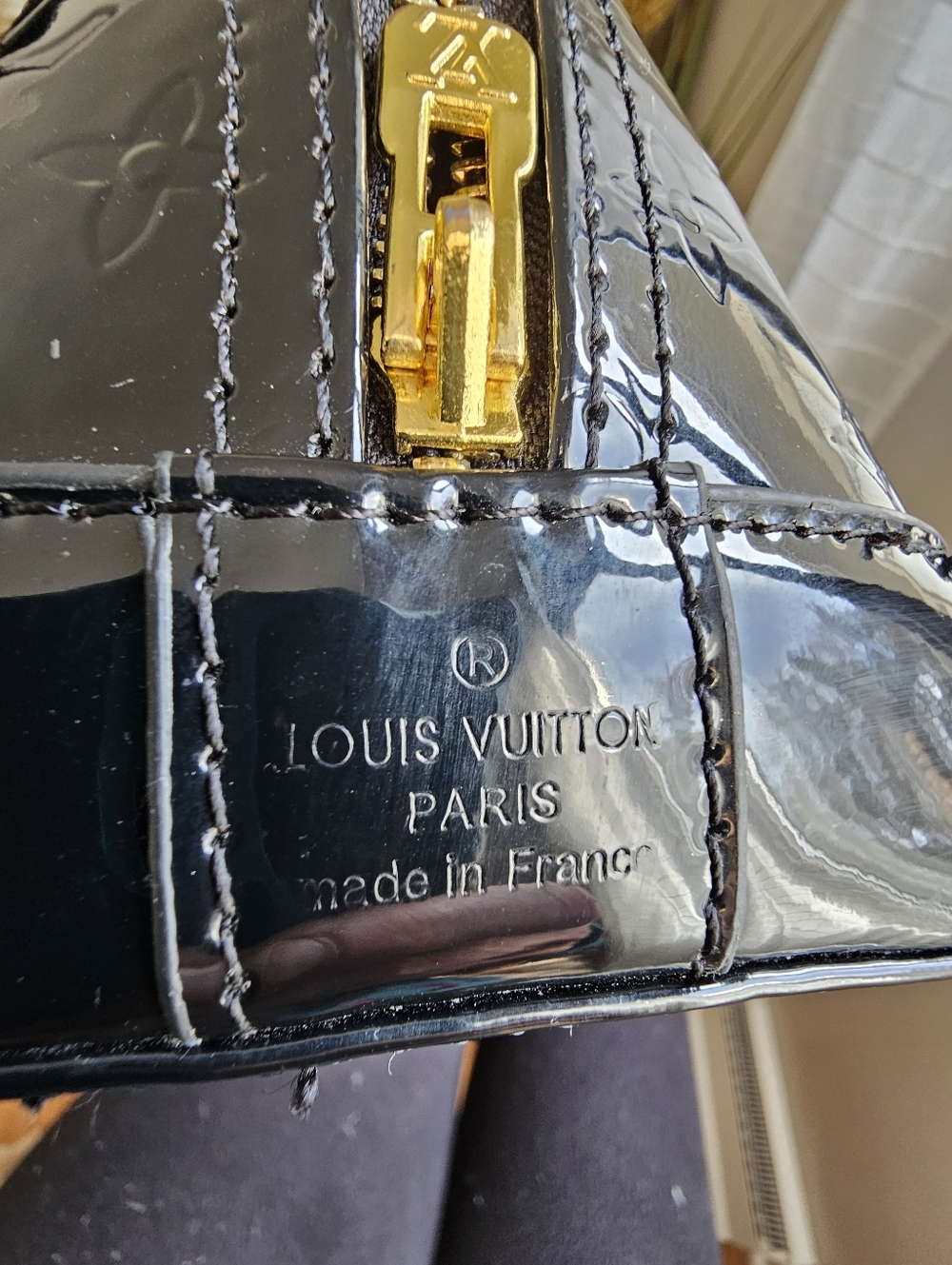 Louis Vuitton Black Patent Leather Satchel - Picture 12 of 12